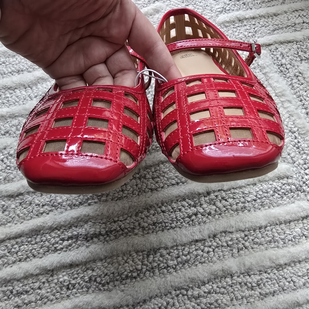 wild fable Red Woven Patent Mary Jane Flats - Picture 3 of 8